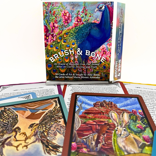 Brush and Bone Oracle Deck: 50 cards of hand-painted art and insight, by artist Amy Bond