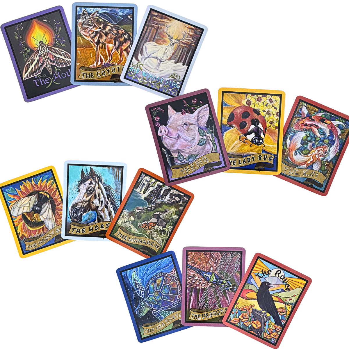 Brush and Bone Oracle Deck: 50 cards of hand-painted art and insight, by artist Amy Bond