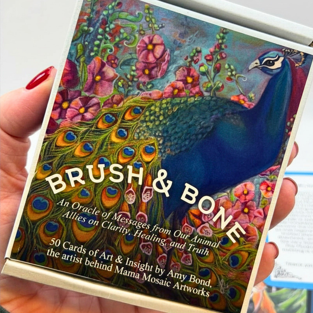 Brush and Bone Oracle Deck: 50 cards of hand-painted art and insight, by artist Amy Bond