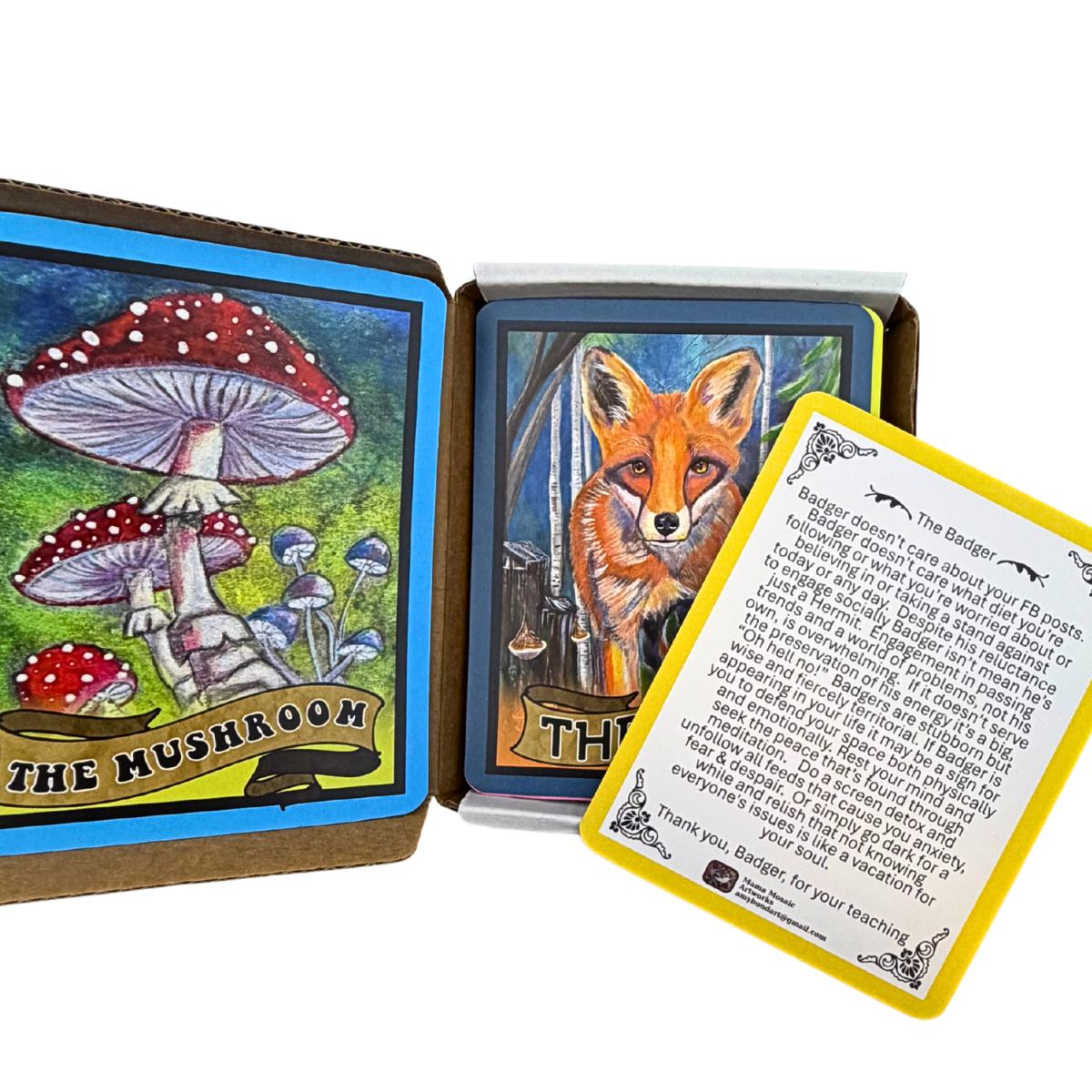Brush and Bone Oracle Deck: 50 cards of hand-painted art and insight, by artist Amy Bond