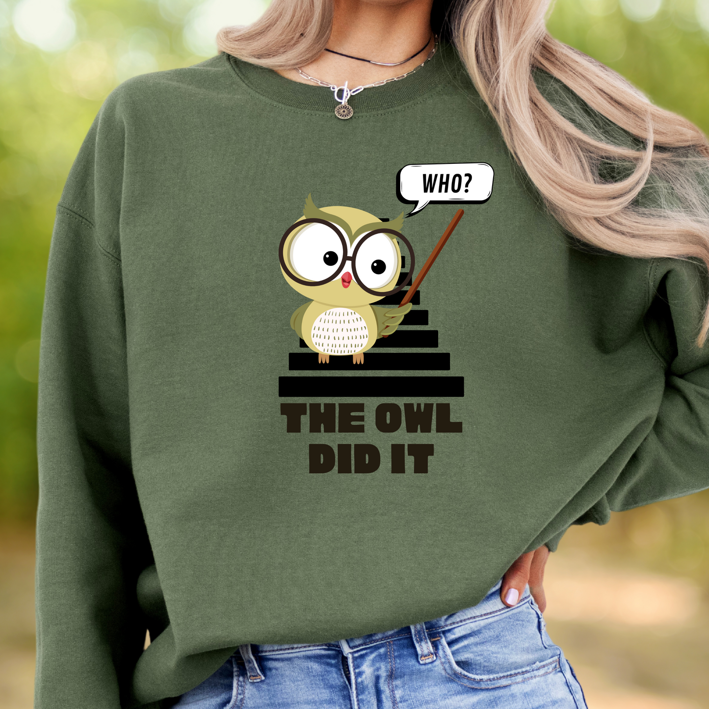 The Staircase Sweatshirt - The Owl Did It Unisex Crew