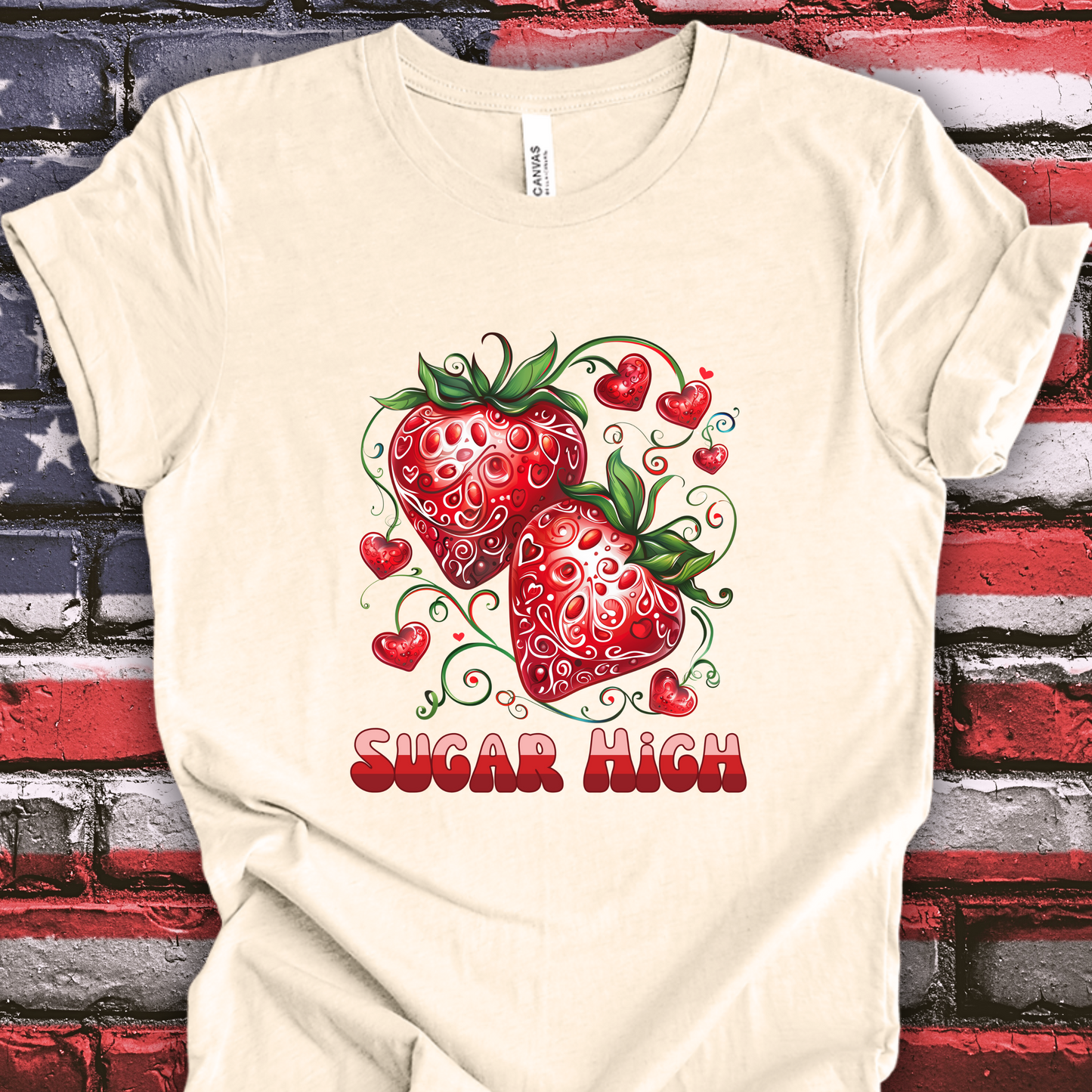 Sugar High Strawberries Unisex TShirt