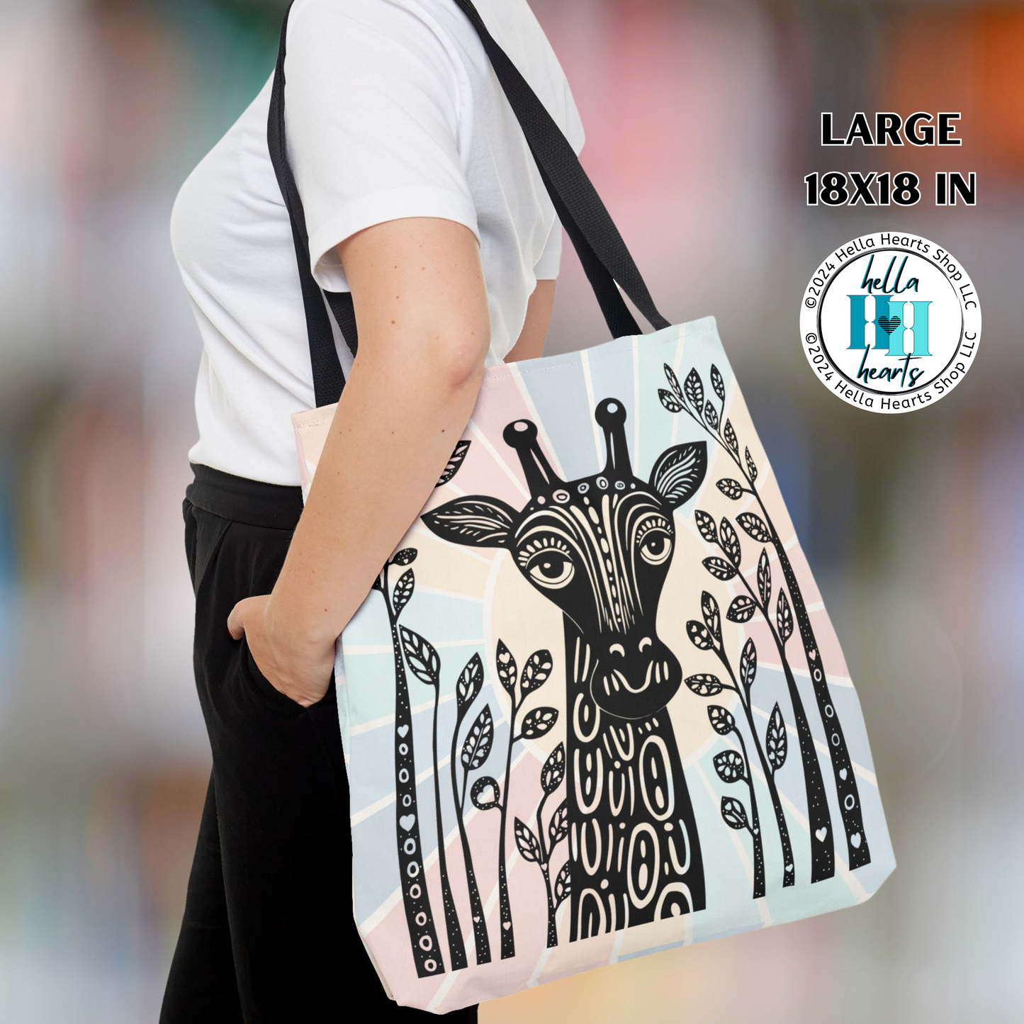 Giraffe Tote Bag - Water Resistant Tote - 3 Sizes