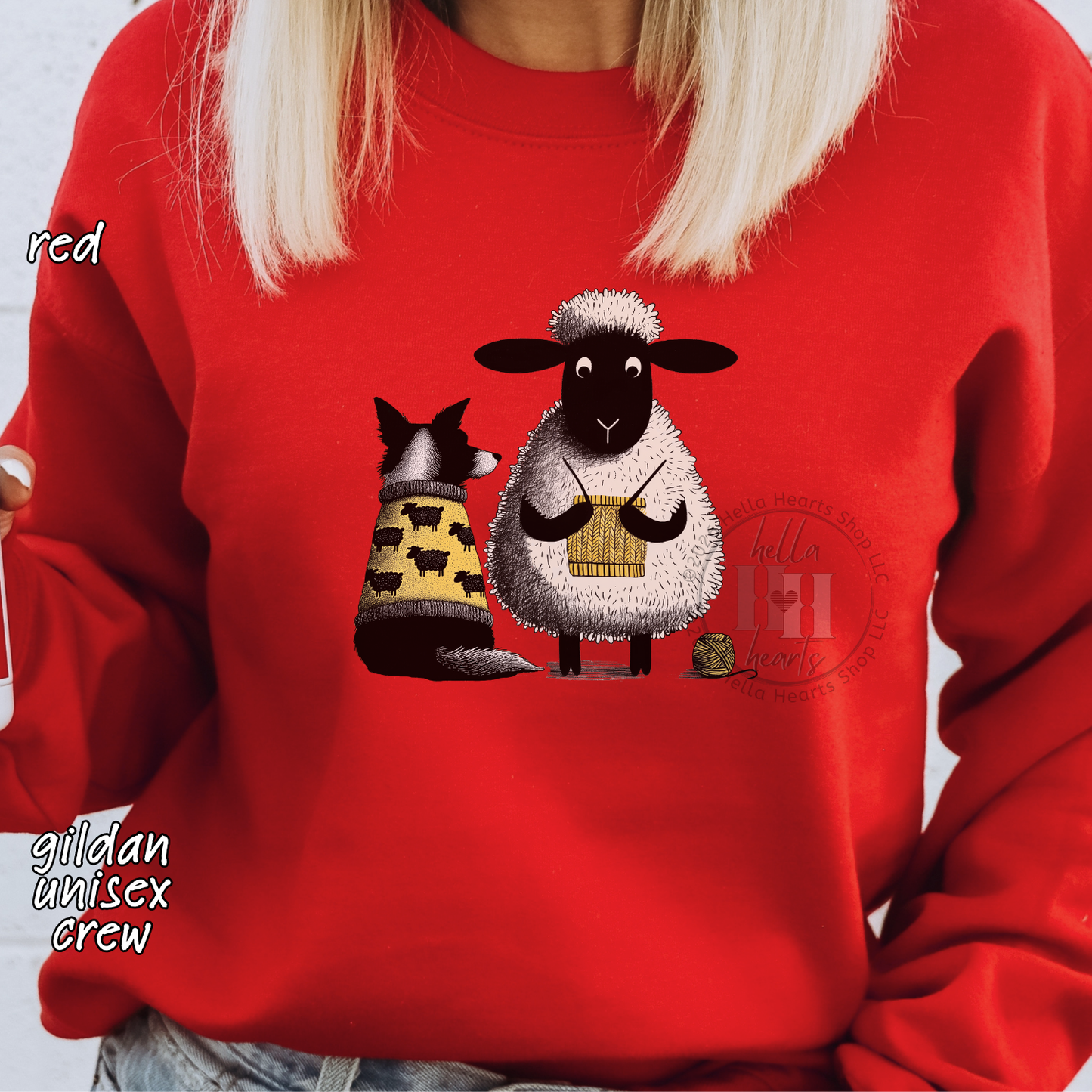 Border Collie and Knitting Sheep Sweatshirt or Hoodie