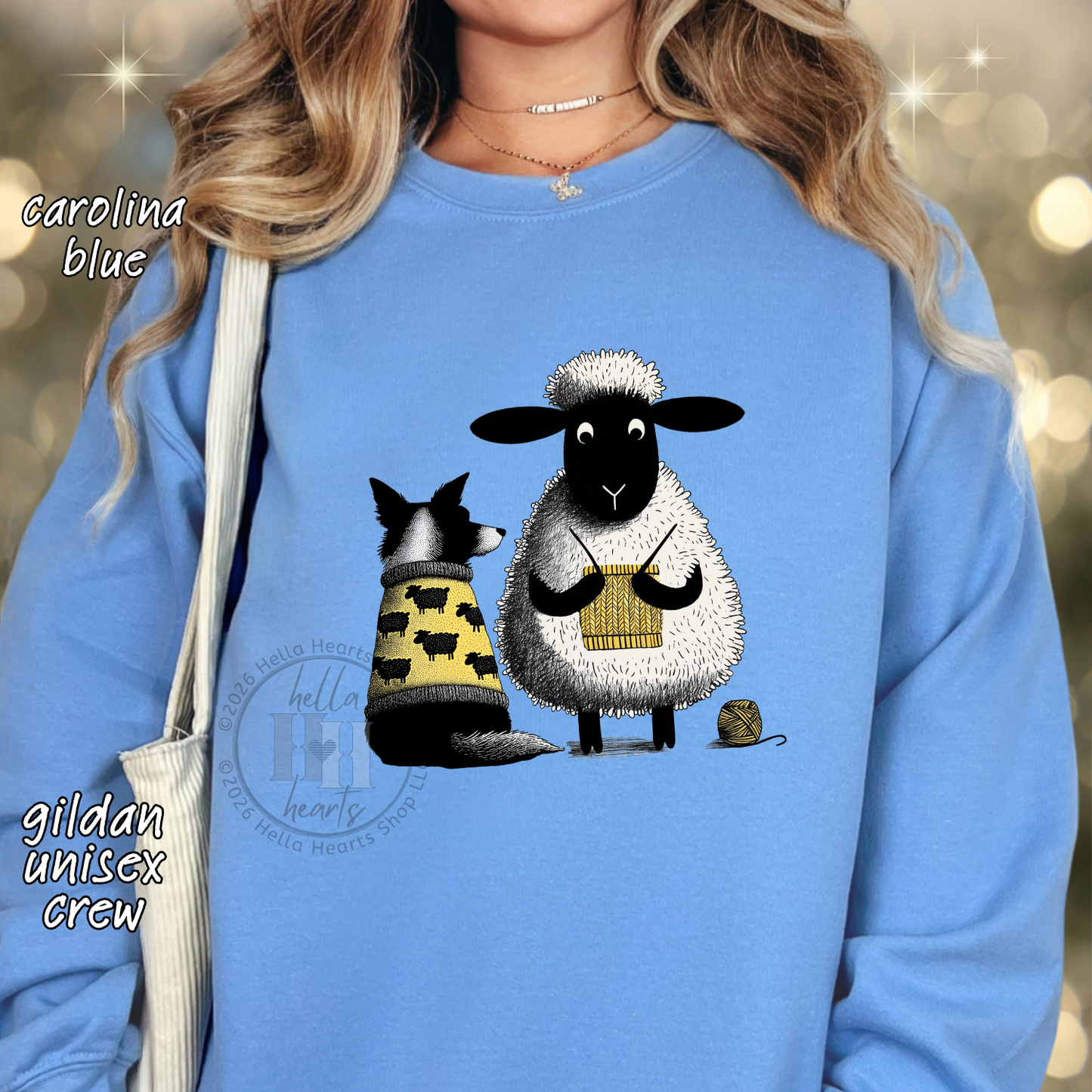 Border Collie and Knitting Sheep Sweatshirt or Hoodie