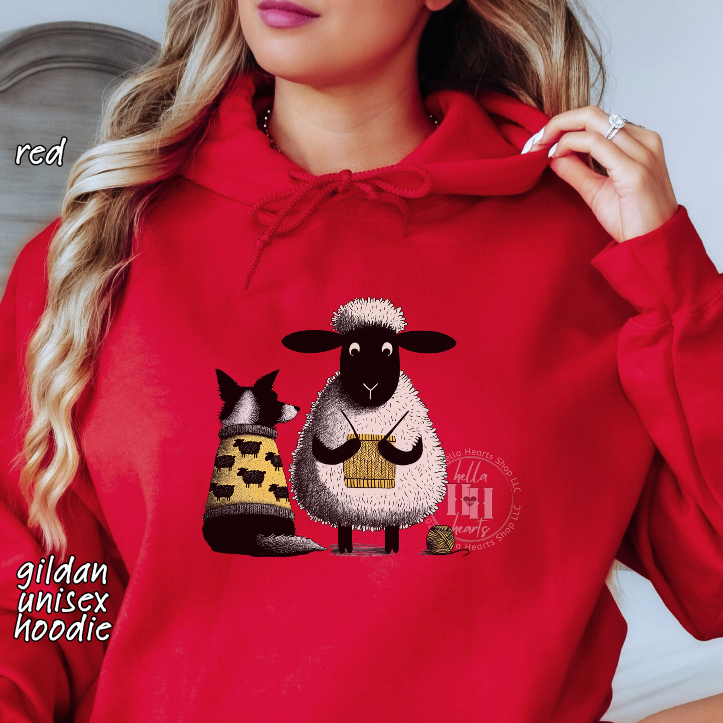 Border Collie and Knitting Sheep Sweatshirt or Hoodie