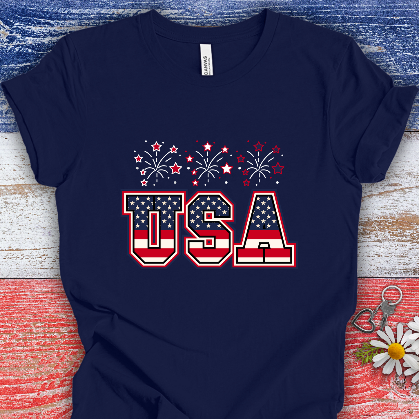 USA Fireworks July 4th Unisex TShirt