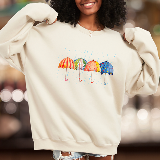 PNW Umbrellas Sweatshirt - Rainy Day Unisex Crew