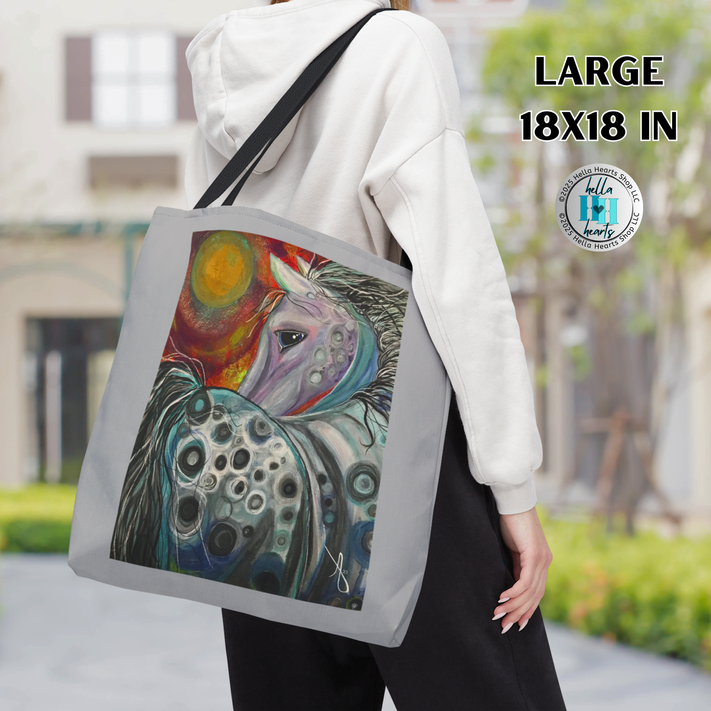 Appaloosa Tote Bag - Original Art, Venus Appaloosa from Mama Mosaic Artworks - 3 Sizes