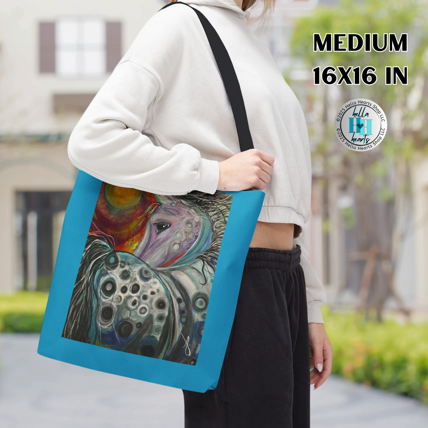 Appaloosa Tote Bag - Original Art, Venus Appaloosa from Mama Mosaic Artworks - 3 Sizes