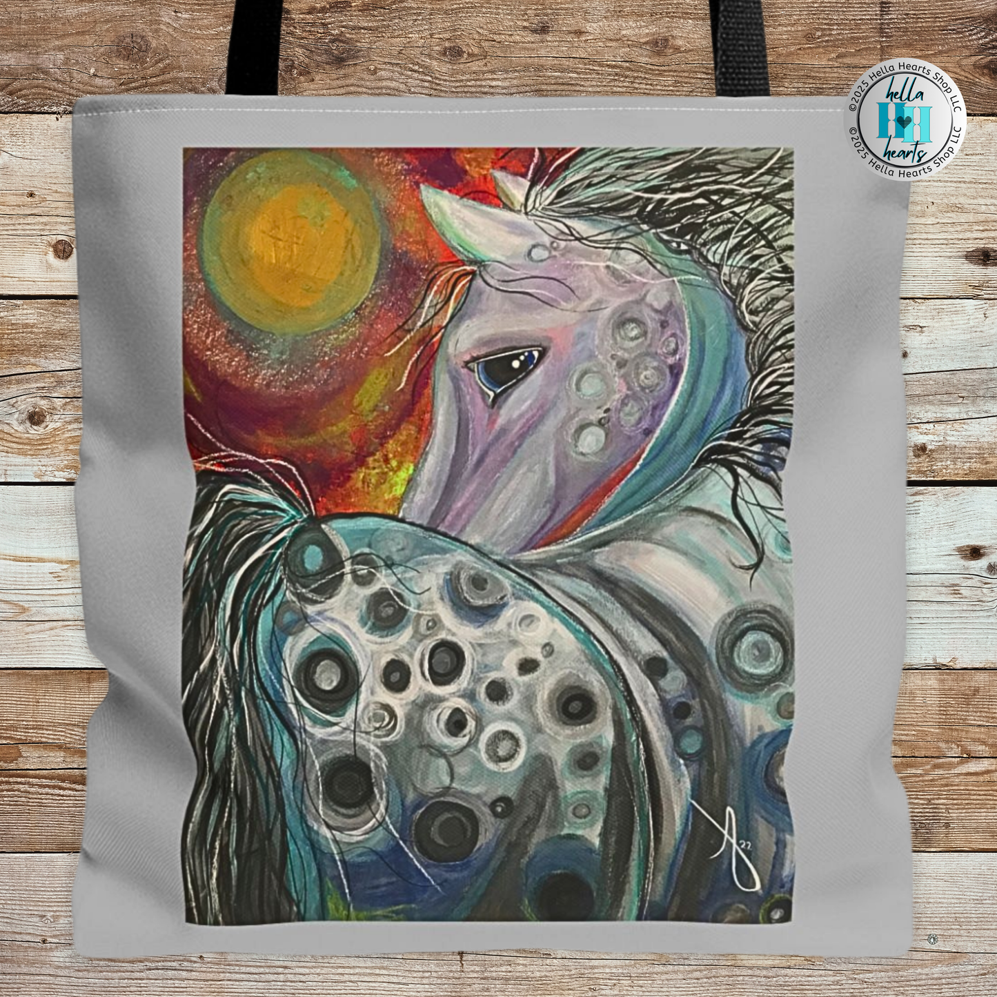 Appaloosa Tote Bag - Original Art, Venus Appaloosa from Mama Mosaic Artworks - 3 Sizes