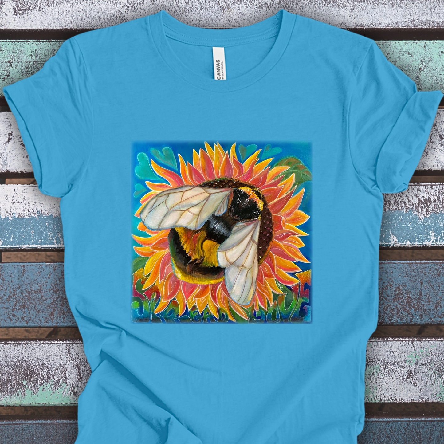 Bee Unisex TShirt - Bees Spread Love from Mama Mosaic Artworks