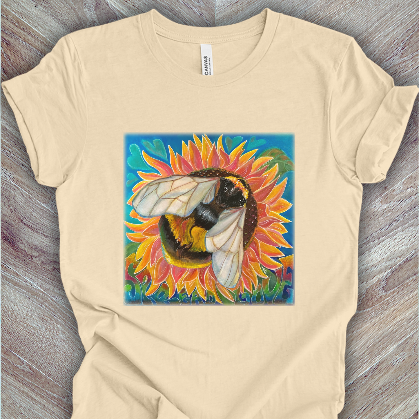 Bee Unisex TShirt - Bees Spread Love from Mama Mosaic Artworks