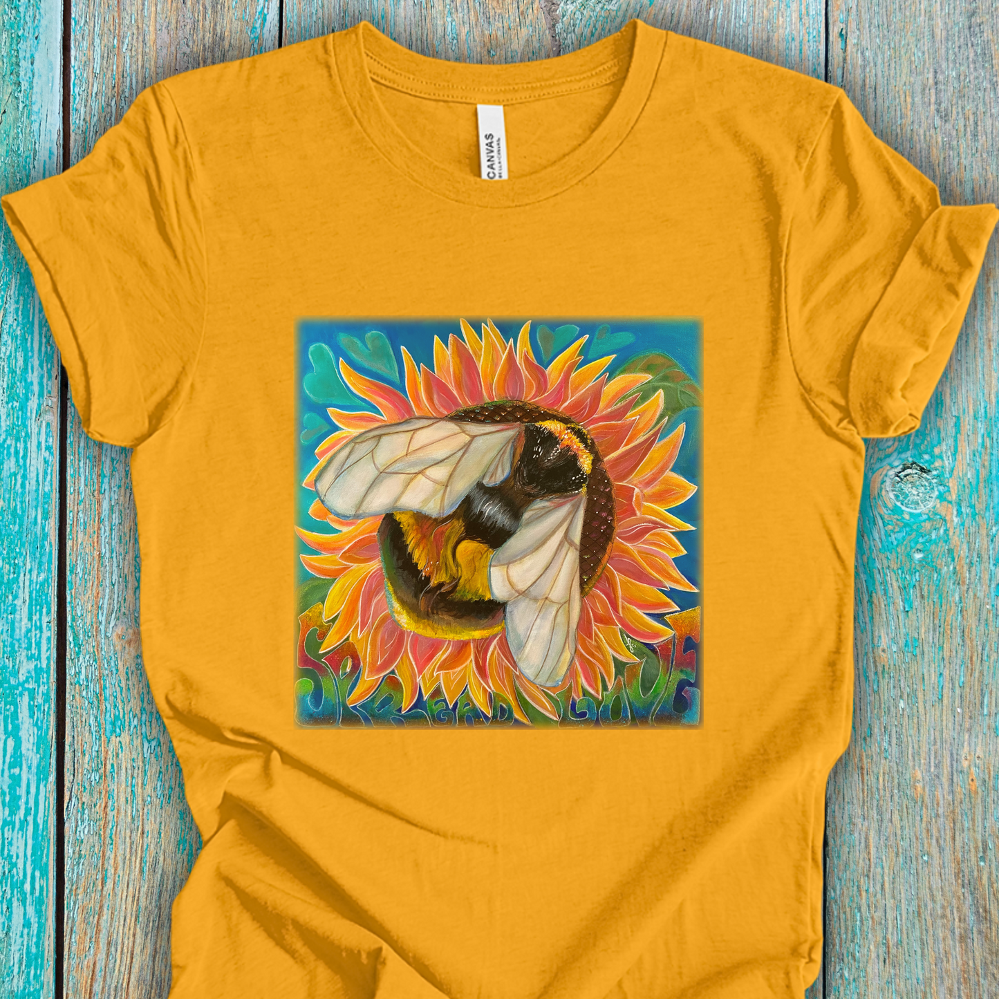 Bee Unisex TShirt - Bees Spread Love from Mama Mosaic Artworks