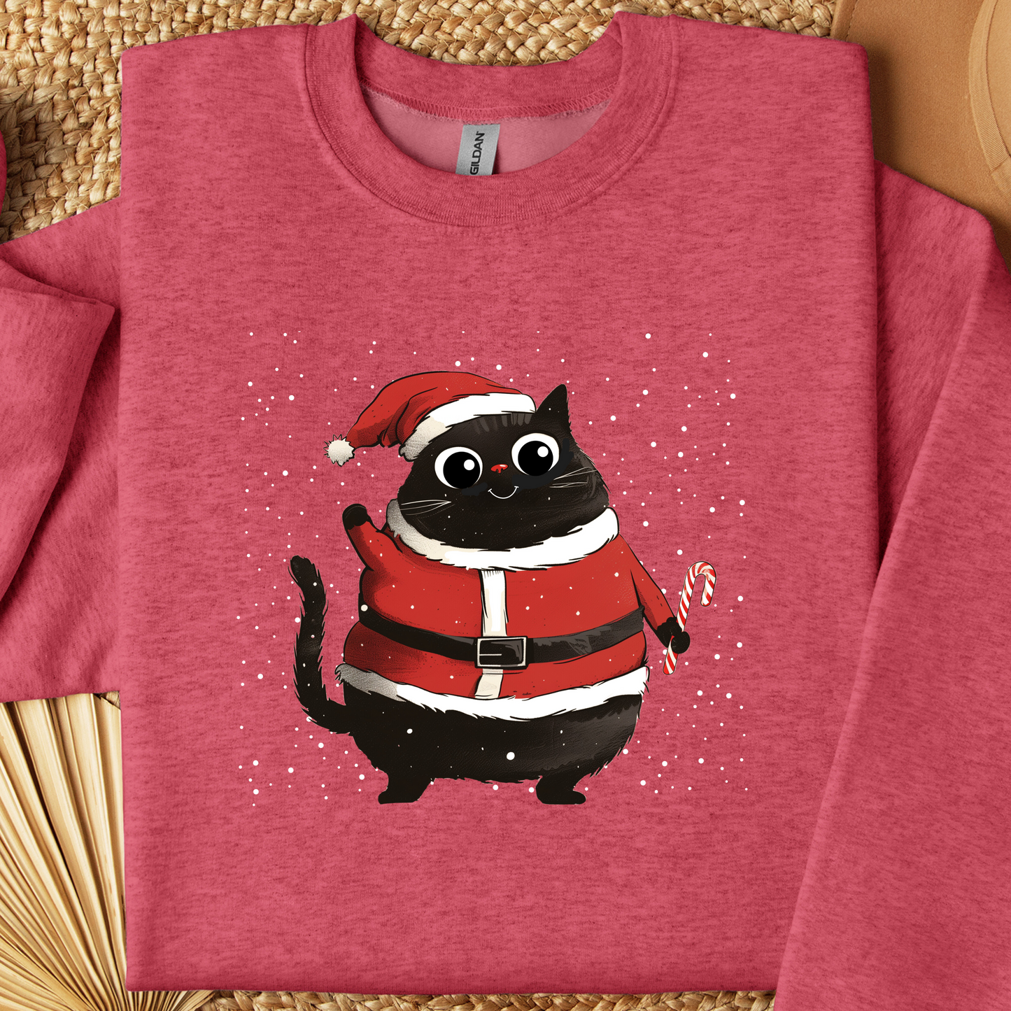 Santa Cat Crewneck Sweatshirt - Unisex Crew