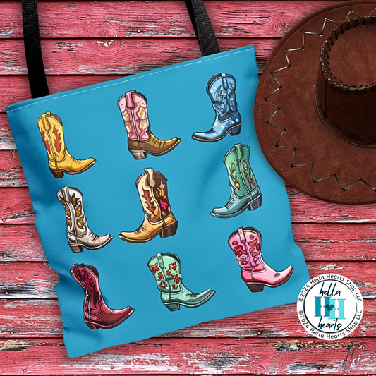 Buncha Cowgirl Boots Tote Bag - 3 Sizes