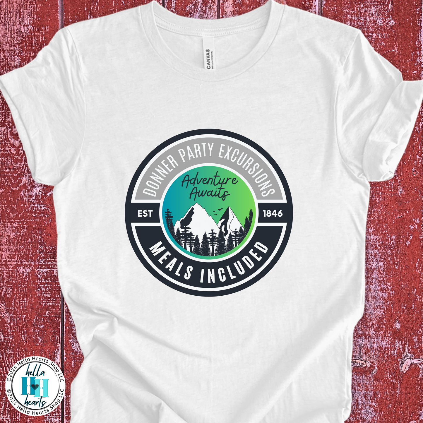 Donner Party TShirt - Donner Party Excursions Meals Included Unisex Crew