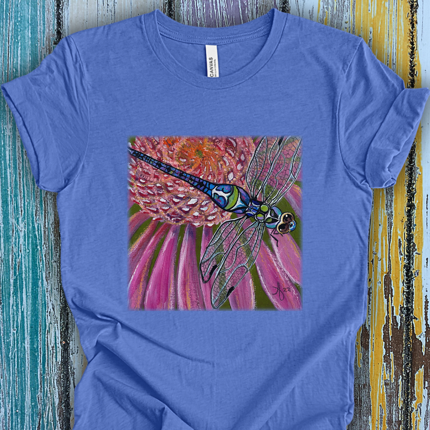 Dragonfly TShirt - Garden Jewel from Mama Mosaic Artworks - Unisex Crew