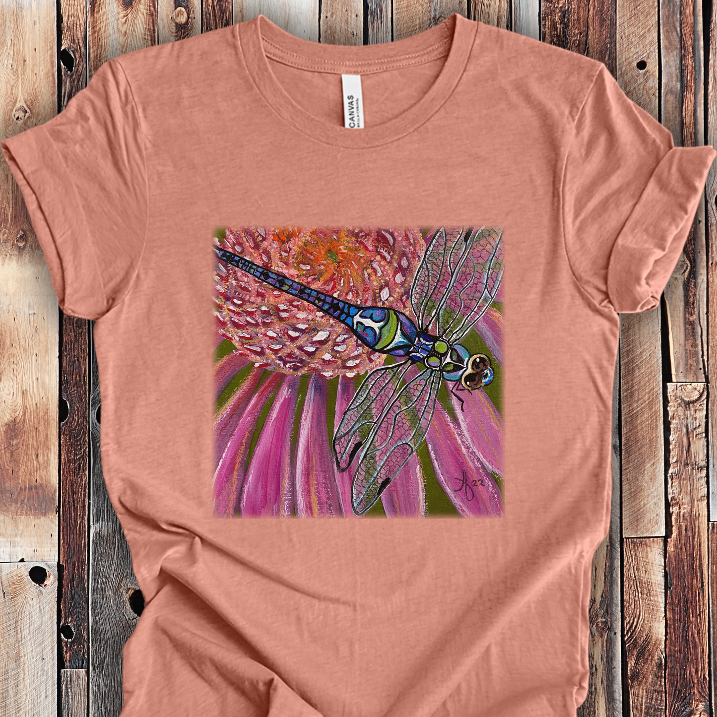 Dragonfly TShirt - Garden Jewel from Mama Mosaic Artworks - Unisex Crew