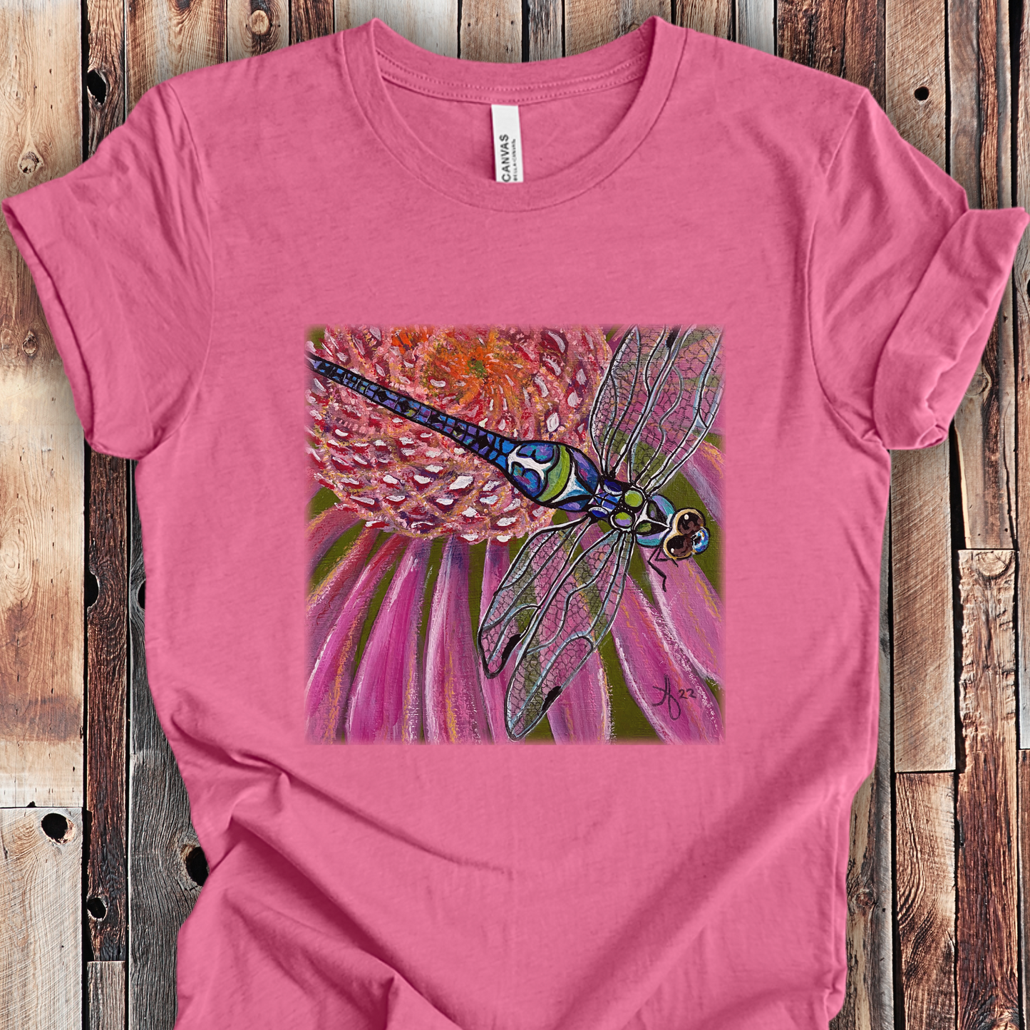 Dragonfly TShirt - Garden Jewel from Mama Mosaic Artworks - Unisex Crew