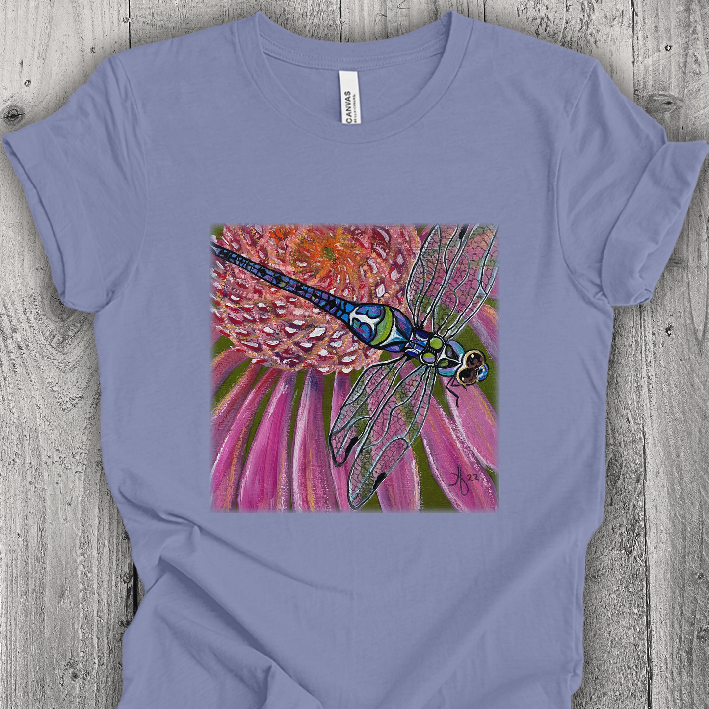 Dragonfly TShirt - Garden Jewel from Mama Mosaic Artworks - Unisex Crew