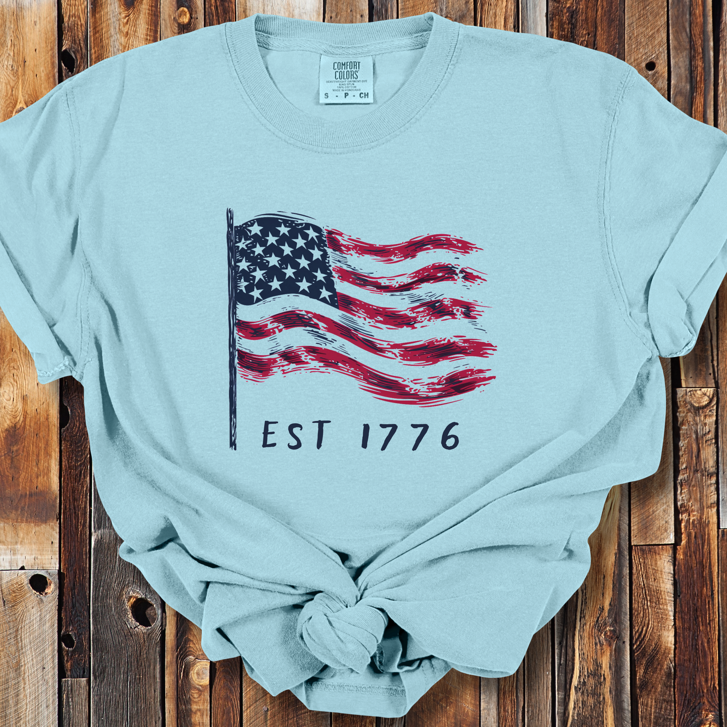 USA Flag Est 1776 Comfort Colors Unisex TShirt