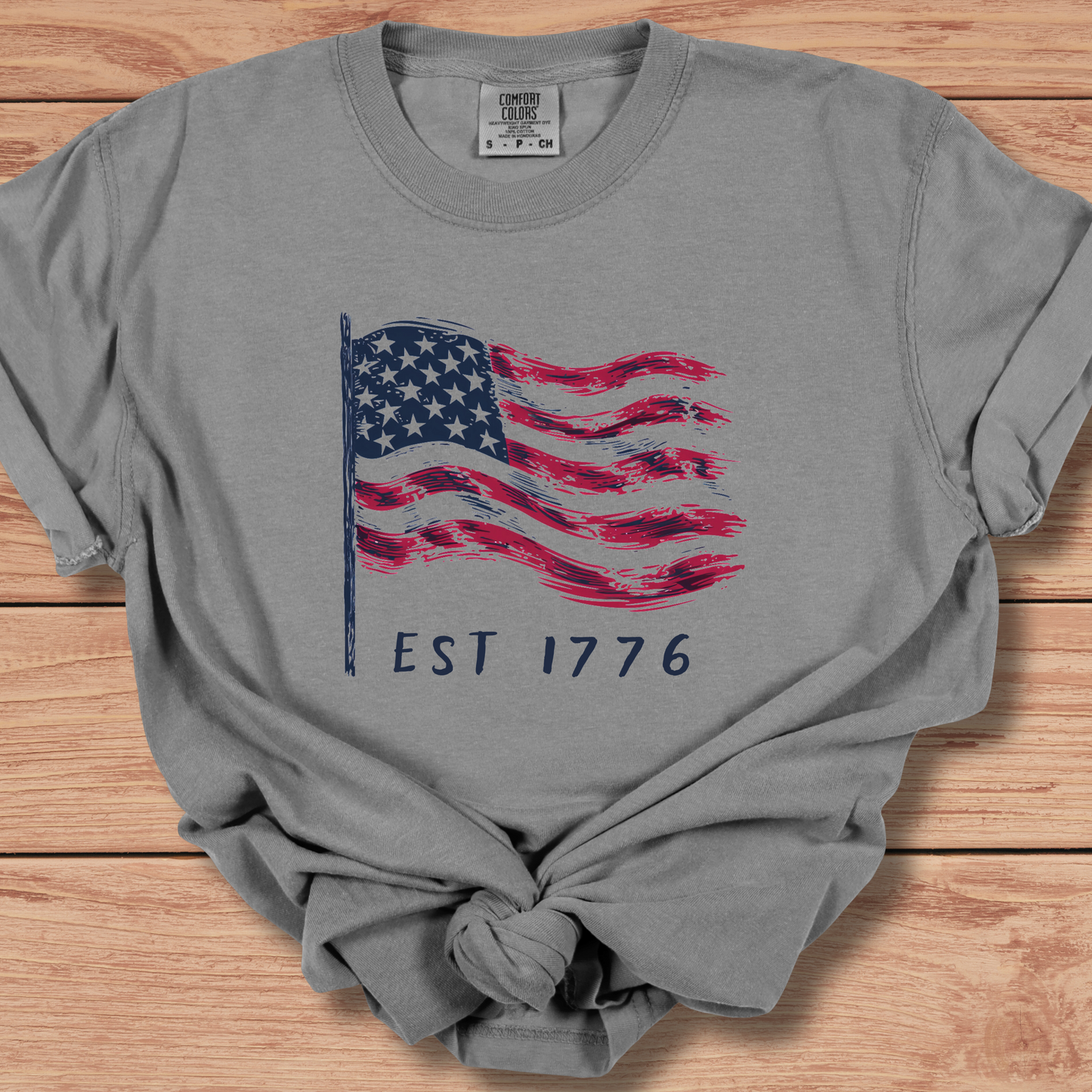 USA Flag Est 1776 Comfort Colors Unisex TShirt