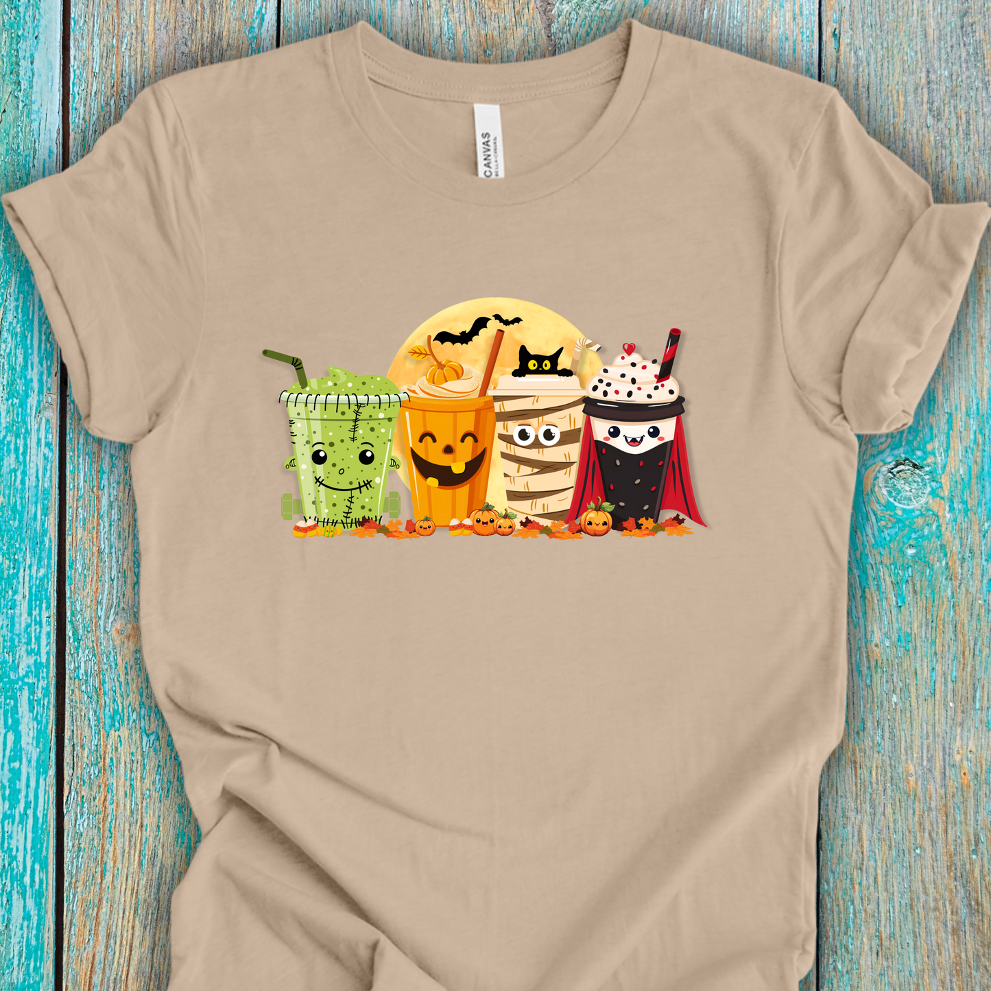 Halloween Monster Coffee Shirt Unisex Crew