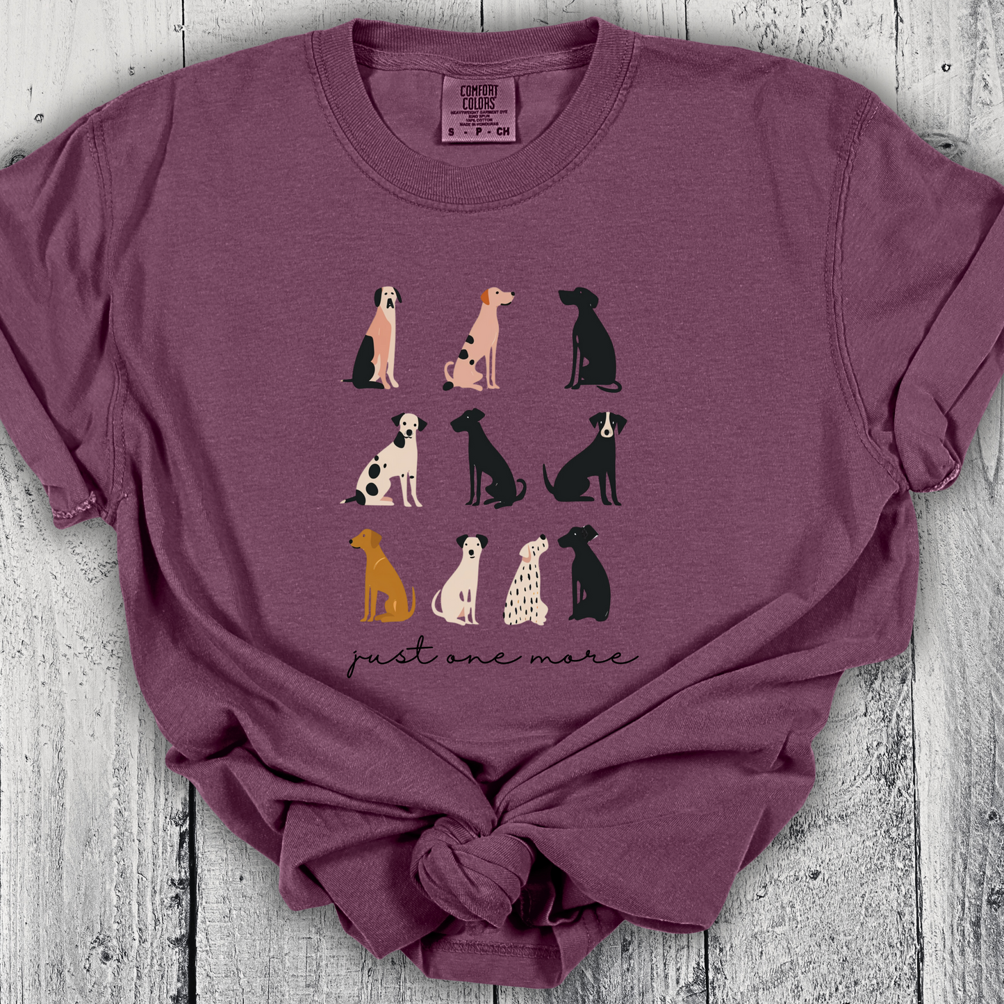 Dog Lover TShirt - Just One More Dog Comfort Colors Unisex Crew