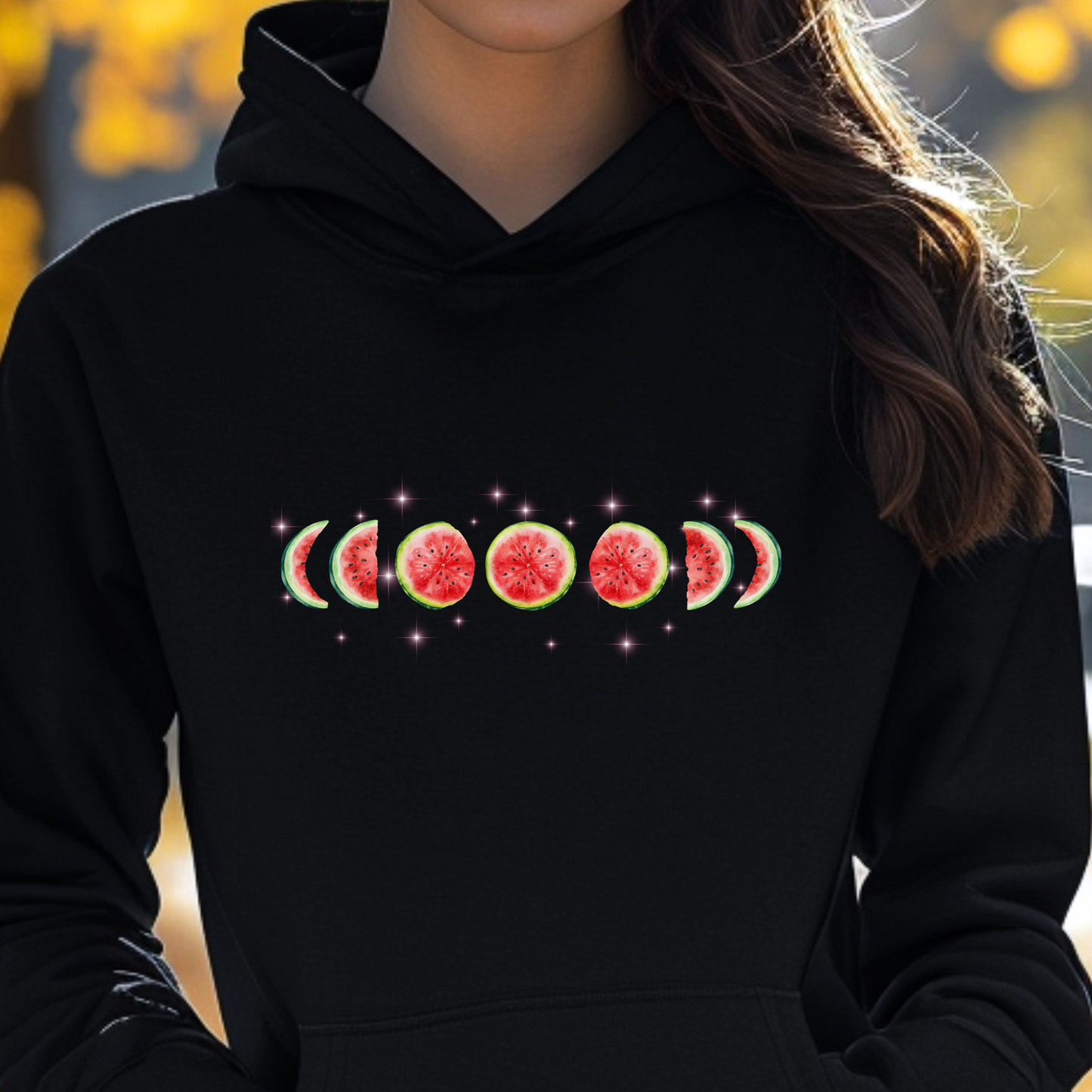 Hoodie - Stages of a Watermelon Moon Unisex Hooded Sweatshirt