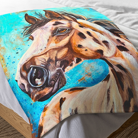 Appaloosa Blanket - Velveteen Plush Throw - from Mama Mosaic Artworks