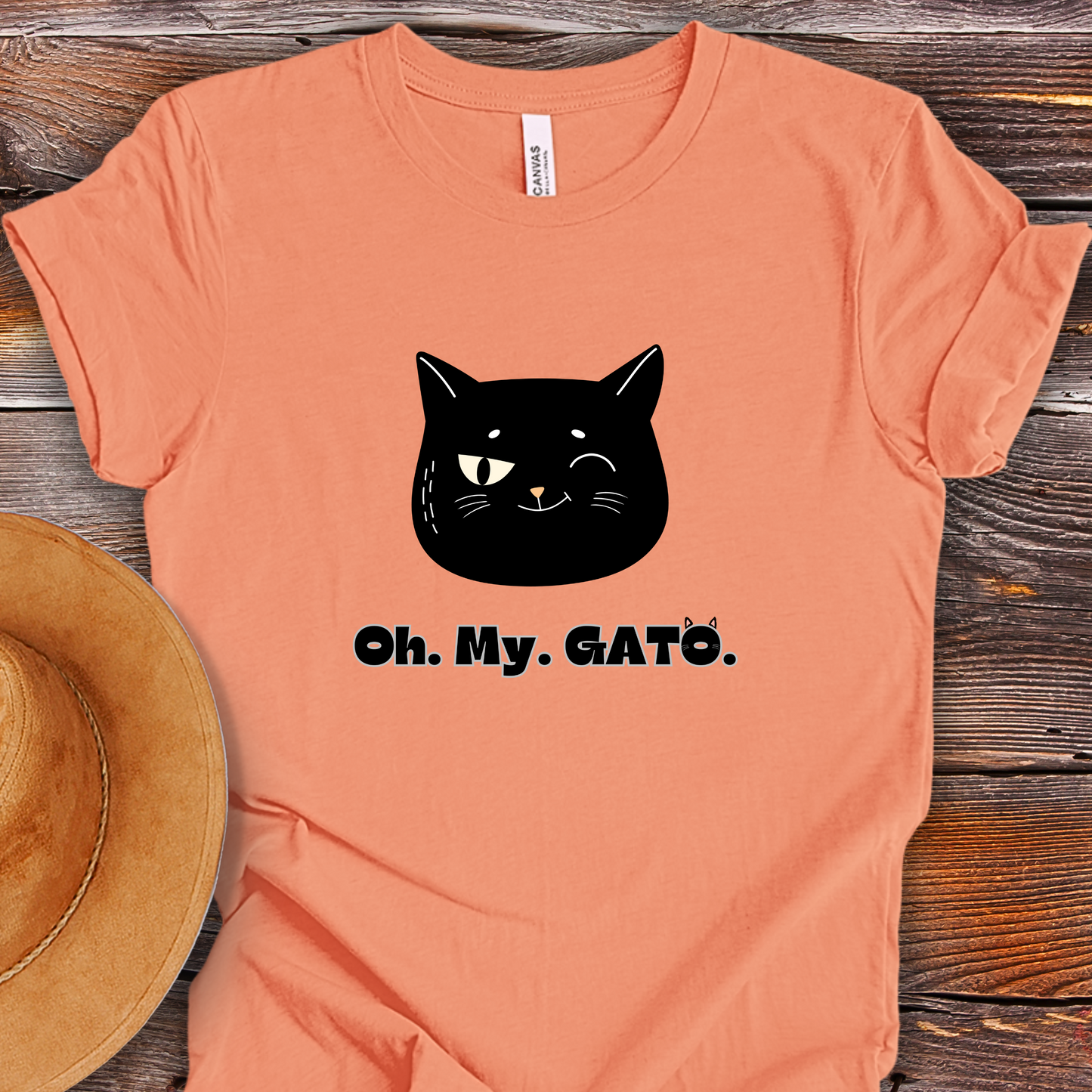 Black Cat TShirt - Oh My Gato Unisex Crew