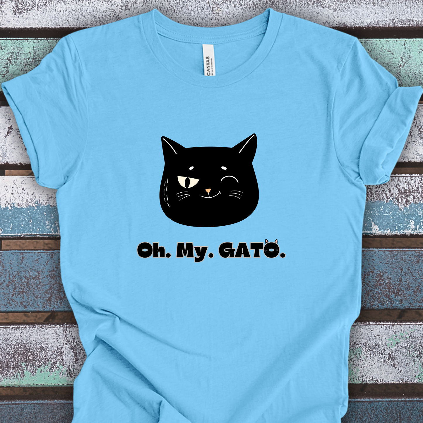 Black Cat TShirt - Oh My Gato Unisex Crew