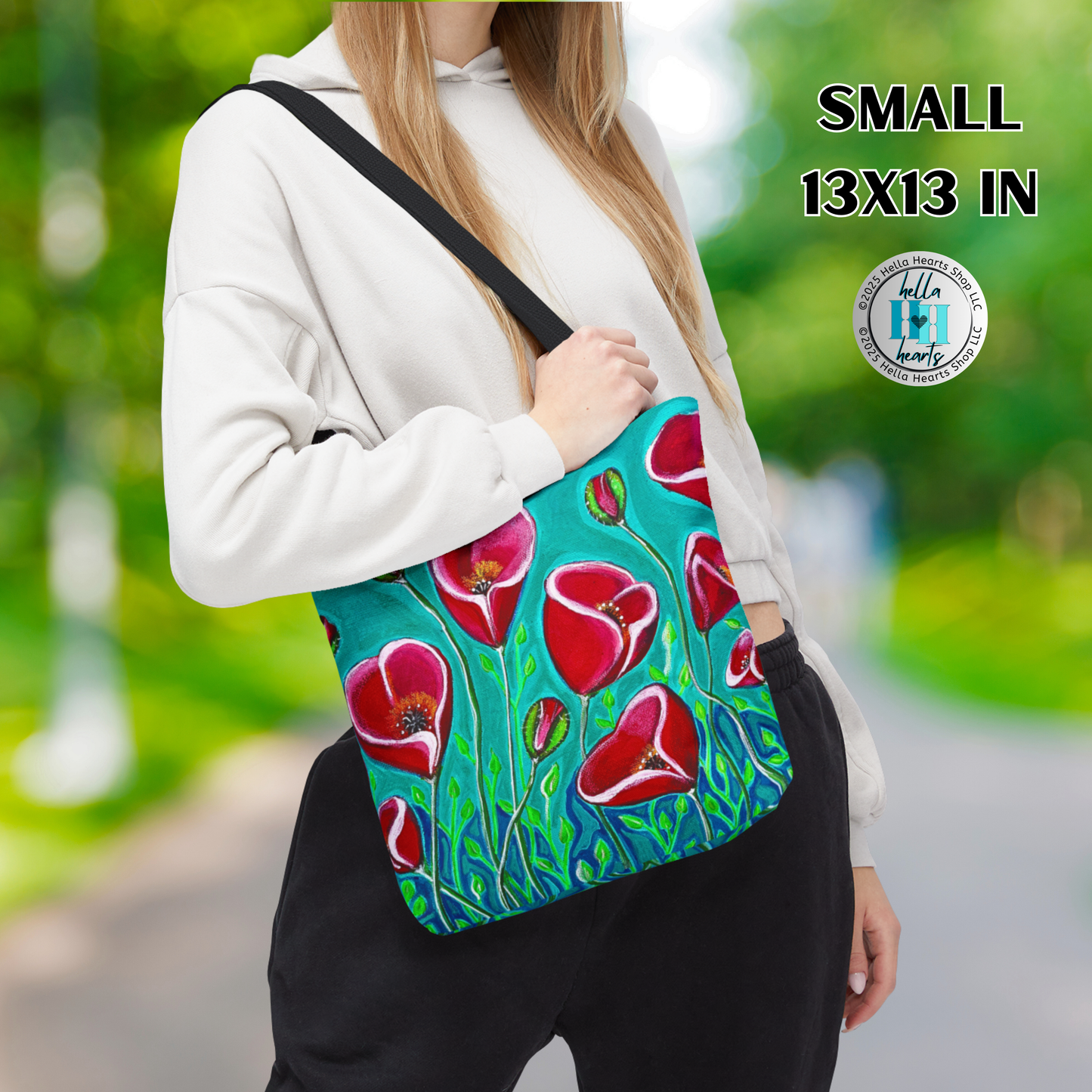 Poppies Tote Bag - Original Art, Poppies from Mama Mosaic Artworks - 3 Sizes