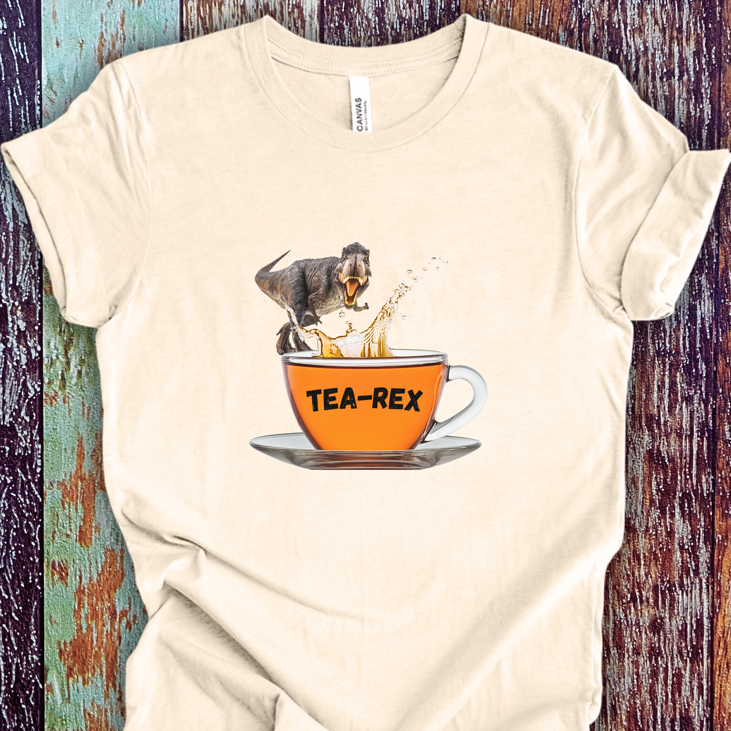 Dinosaur Tea-Rex TShirt for Tea Lovers Unisex Crew