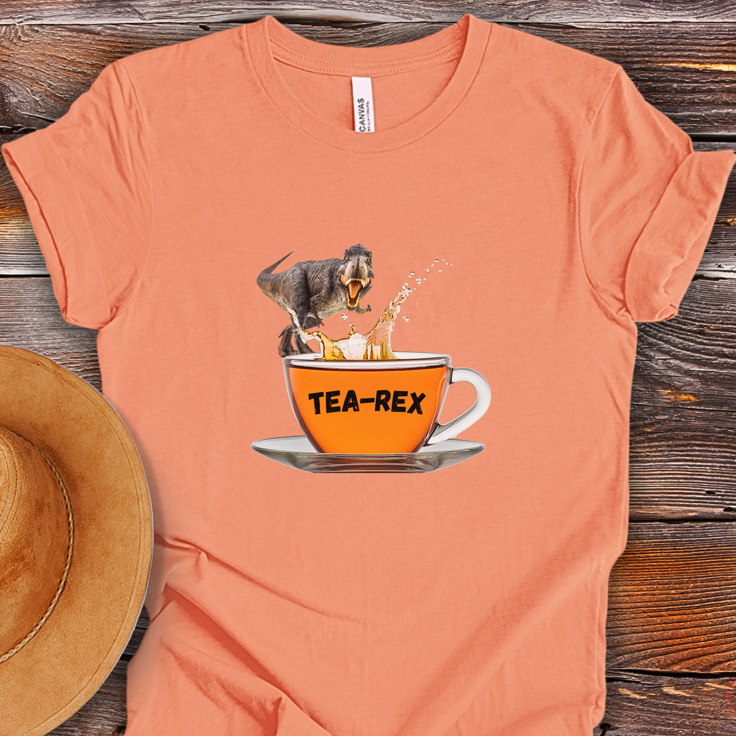 Dinosaur Tea-Rex TShirt for Tea Lovers Unisex Crew