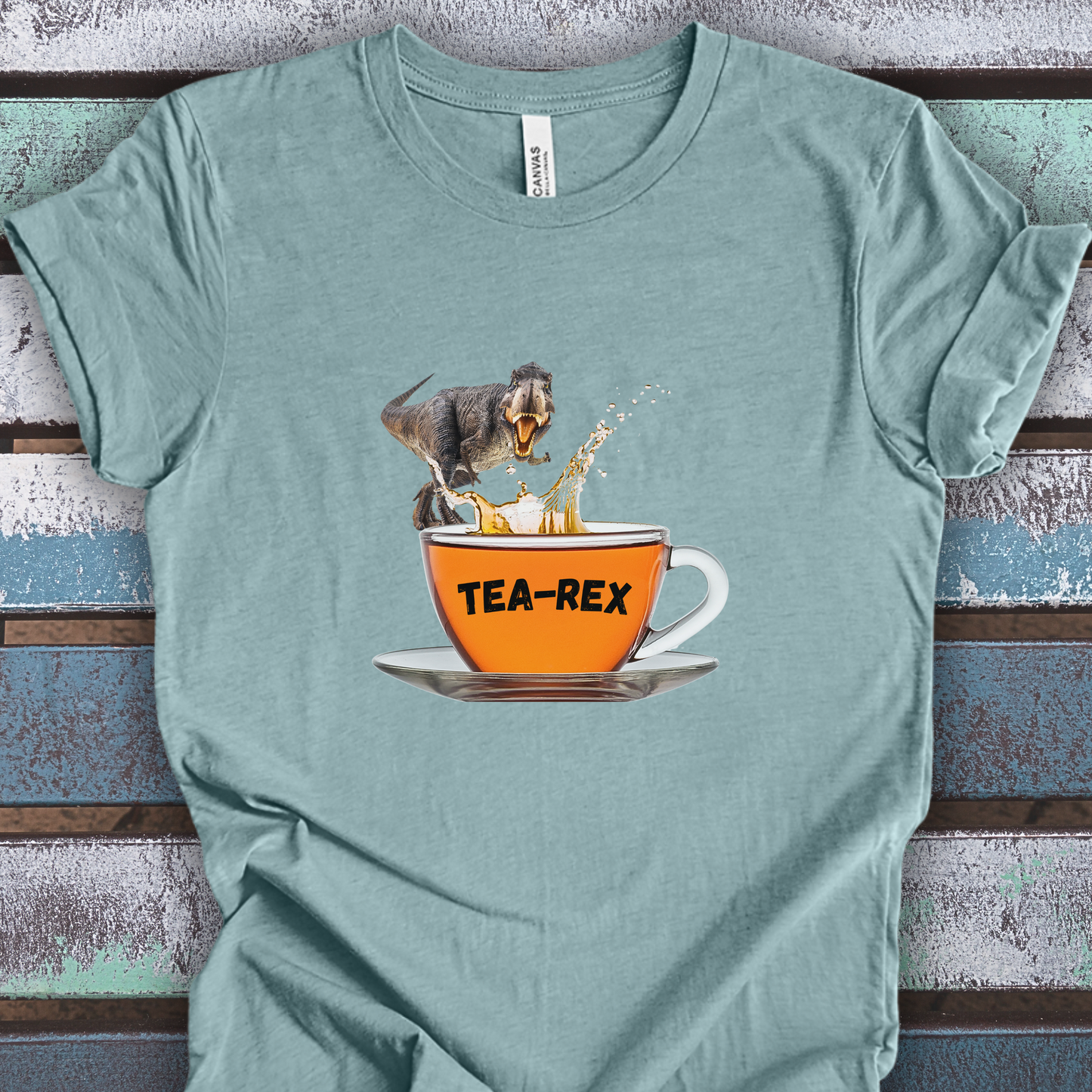 Dinosaur Tea-Rex TShirt for Tea Lovers Unisex Crew