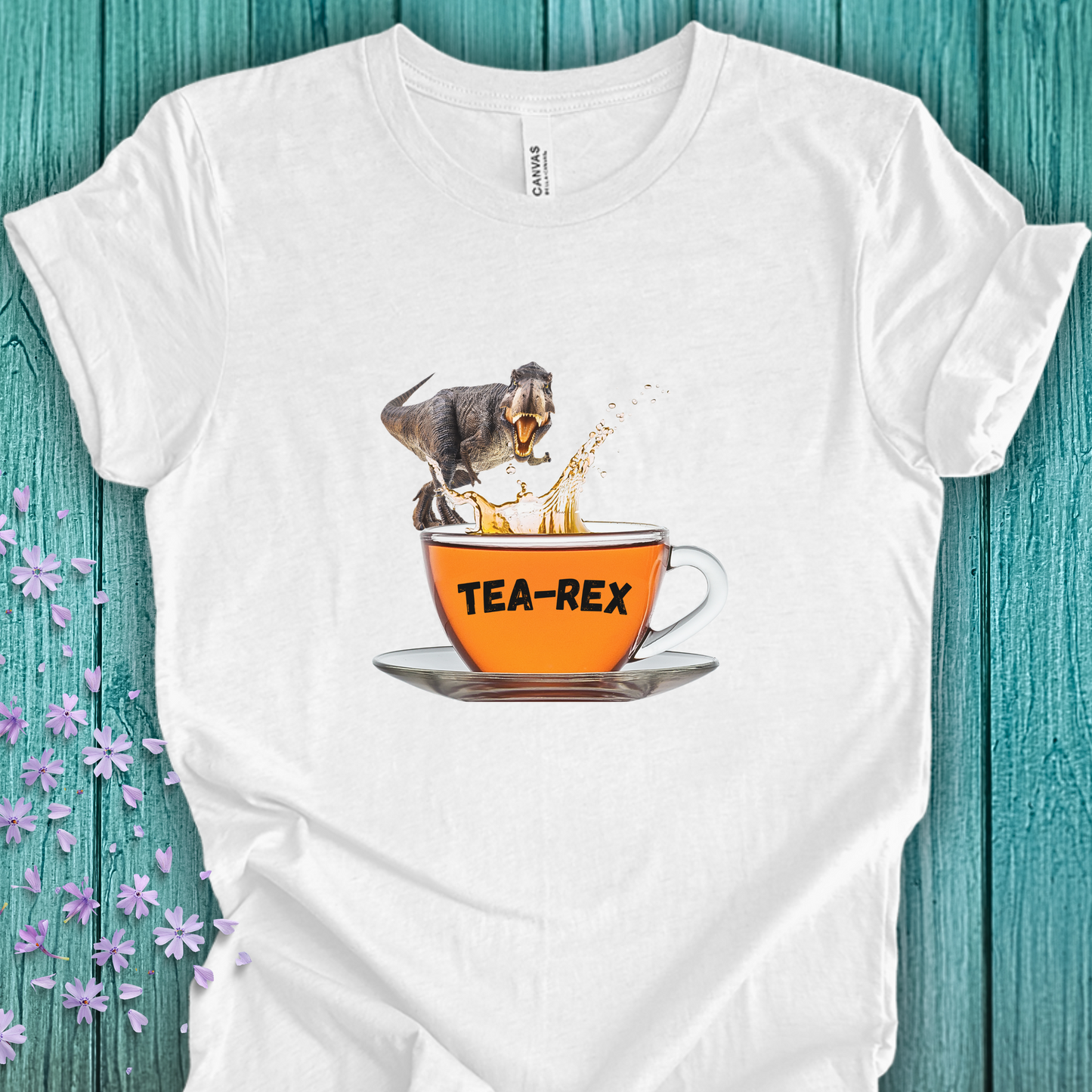 Dinosaur Tea-Rex TShirt for Tea Lovers Unisex Crew