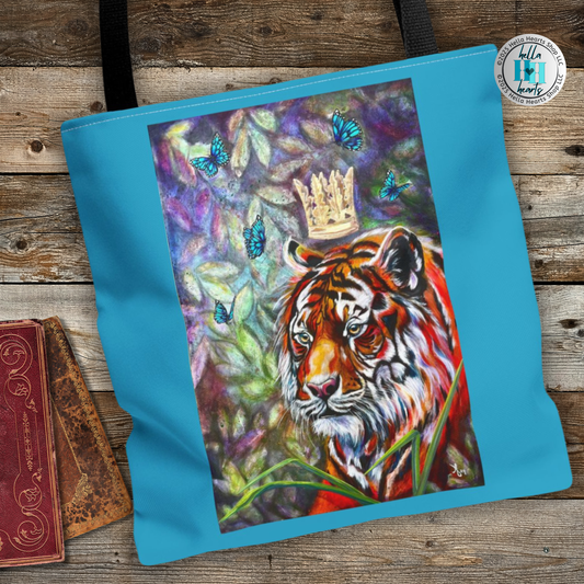 Mastery of Thought Tiger Tote Bag from Mama Mosaic Artworks