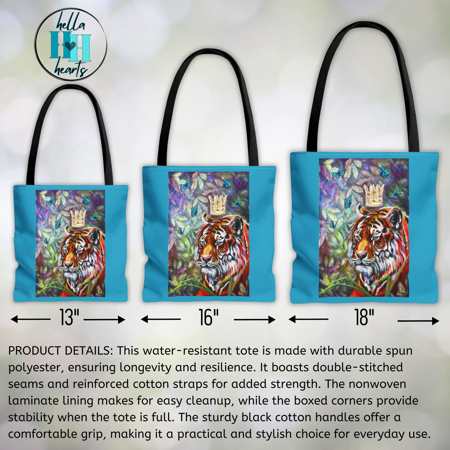 Mastery of Thought Tiger Tote Bag from Mama Mosaic Artworks