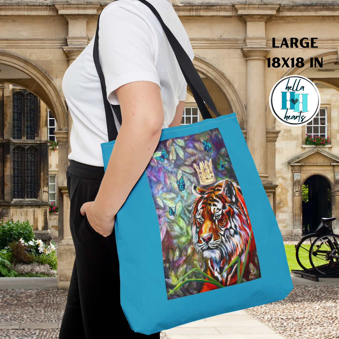 Mastery of Thought Tiger Tote Bag from Mama Mosaic Artworks