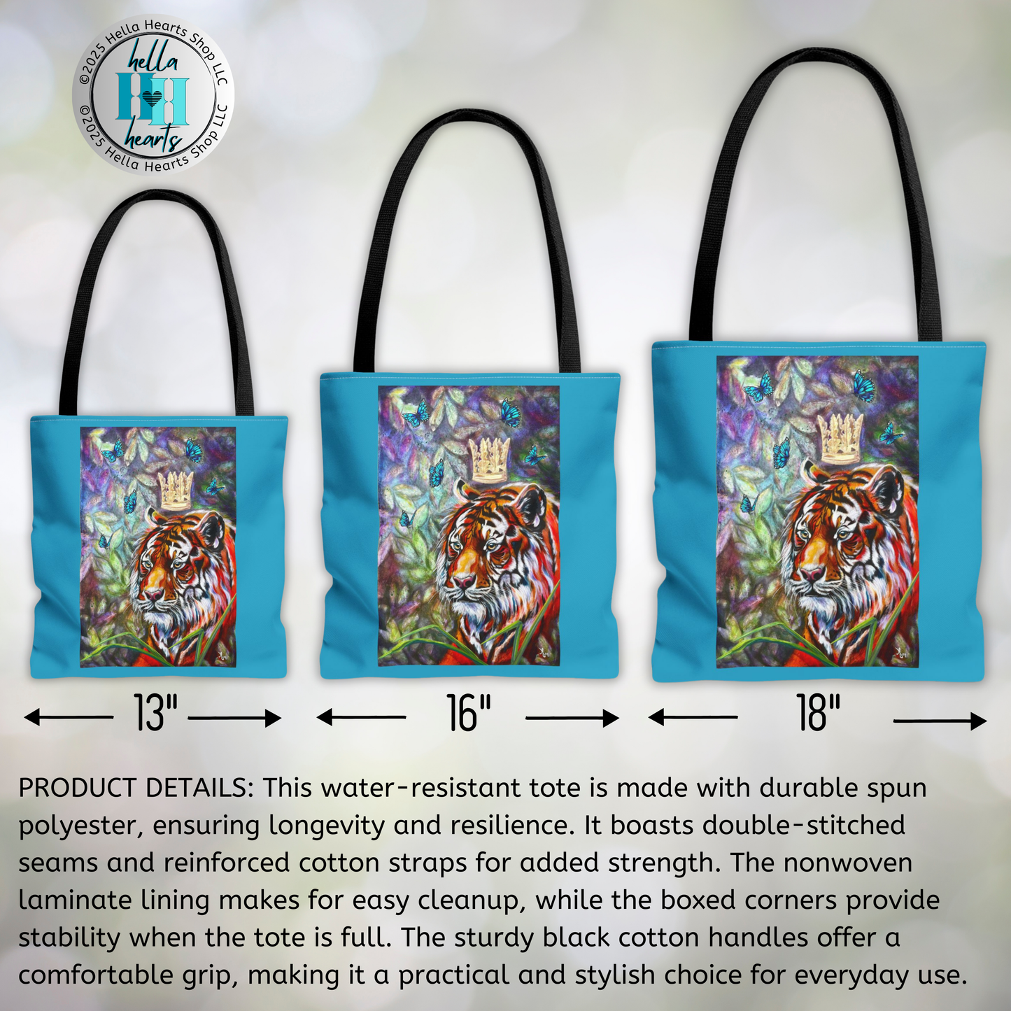 Mastery of Thought Tiger Tote Bag from Mama Mosaic Artworks