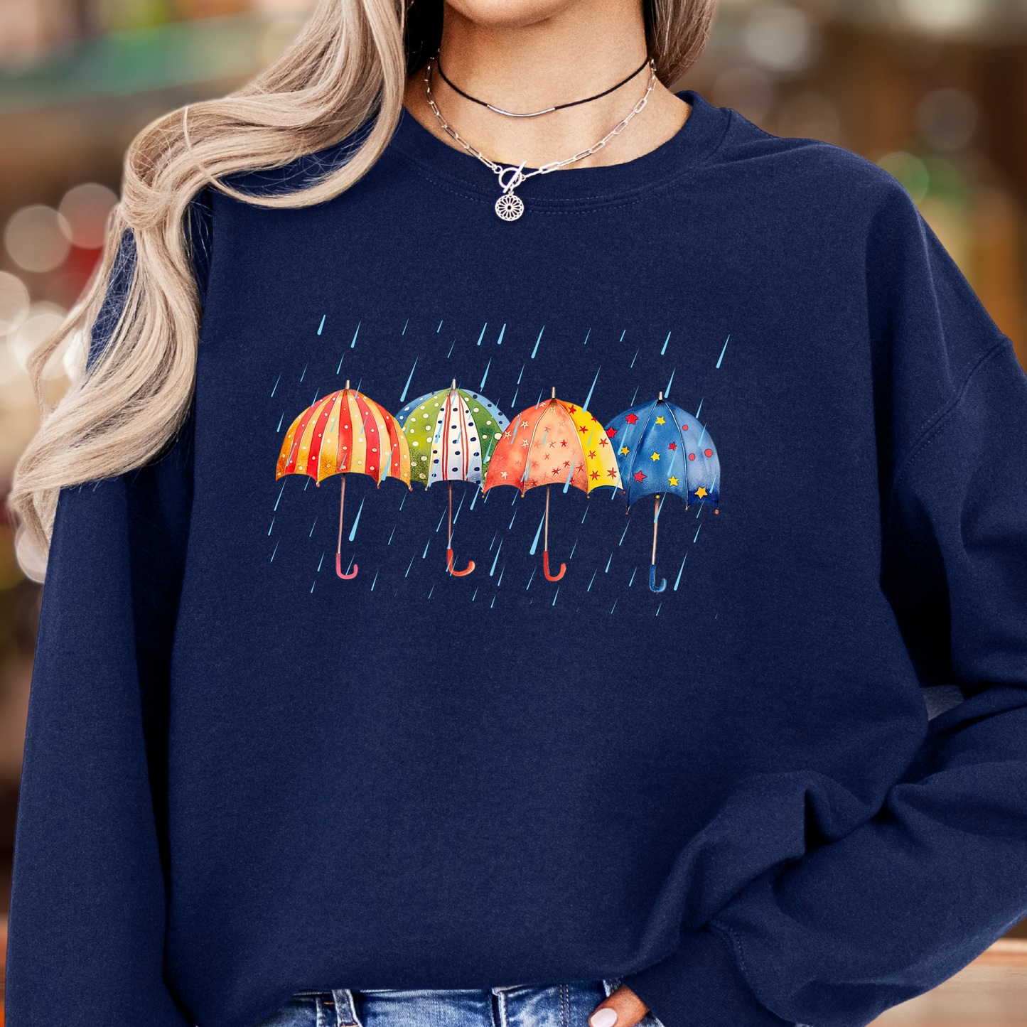 PNW Umbrellas Sweatshirt - Rainy Day Unisex Crew