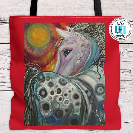 Appaloosa Tote Bag - Original Art, Venus Appaloosa from Mama Mosaic Artworks - 3 Sizes