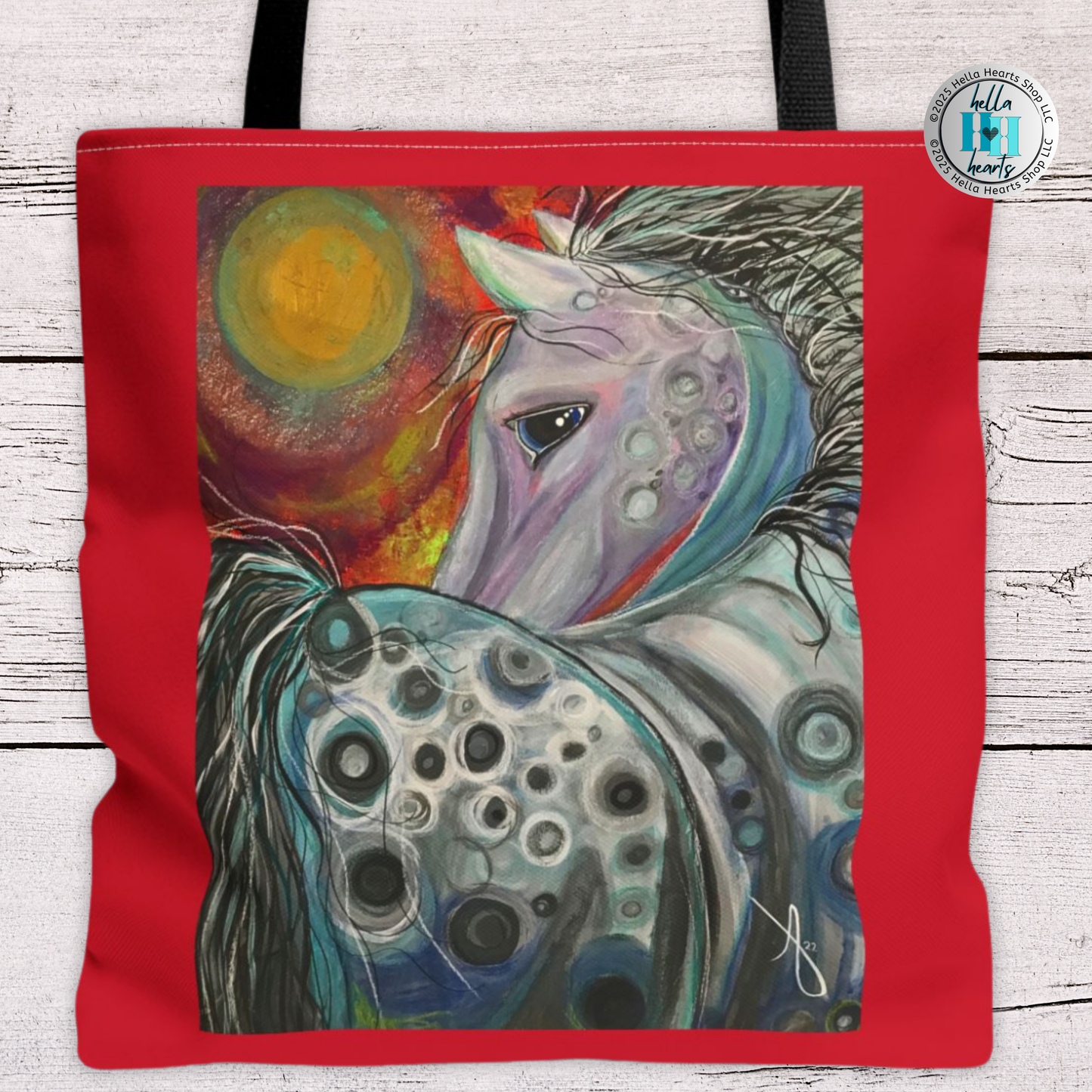 Appaloosa Tote Bag - Original Art, Venus Appaloosa from Mama Mosaic Artworks - 3 Sizes