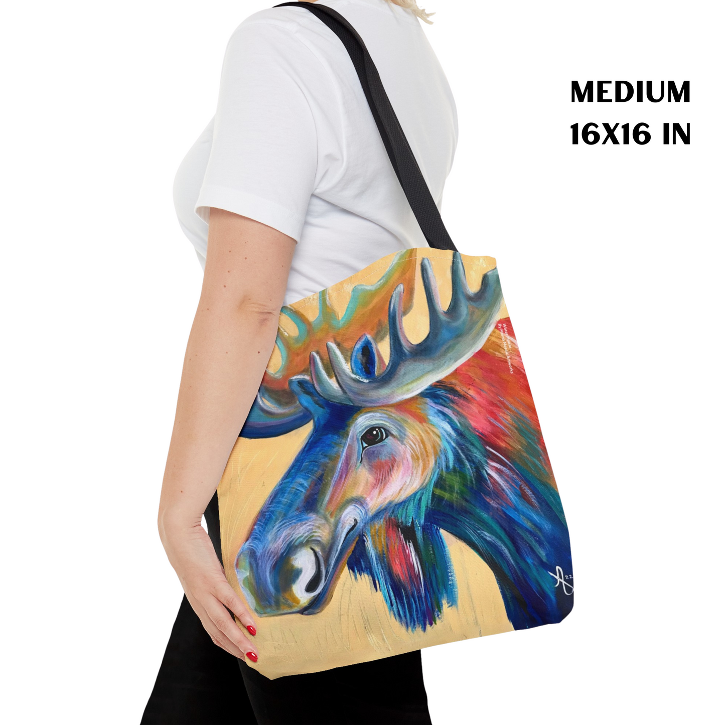 Moose Tote Bag - Original Art, Water Moose from Mama Mosaic Artworks - 3 Sizes