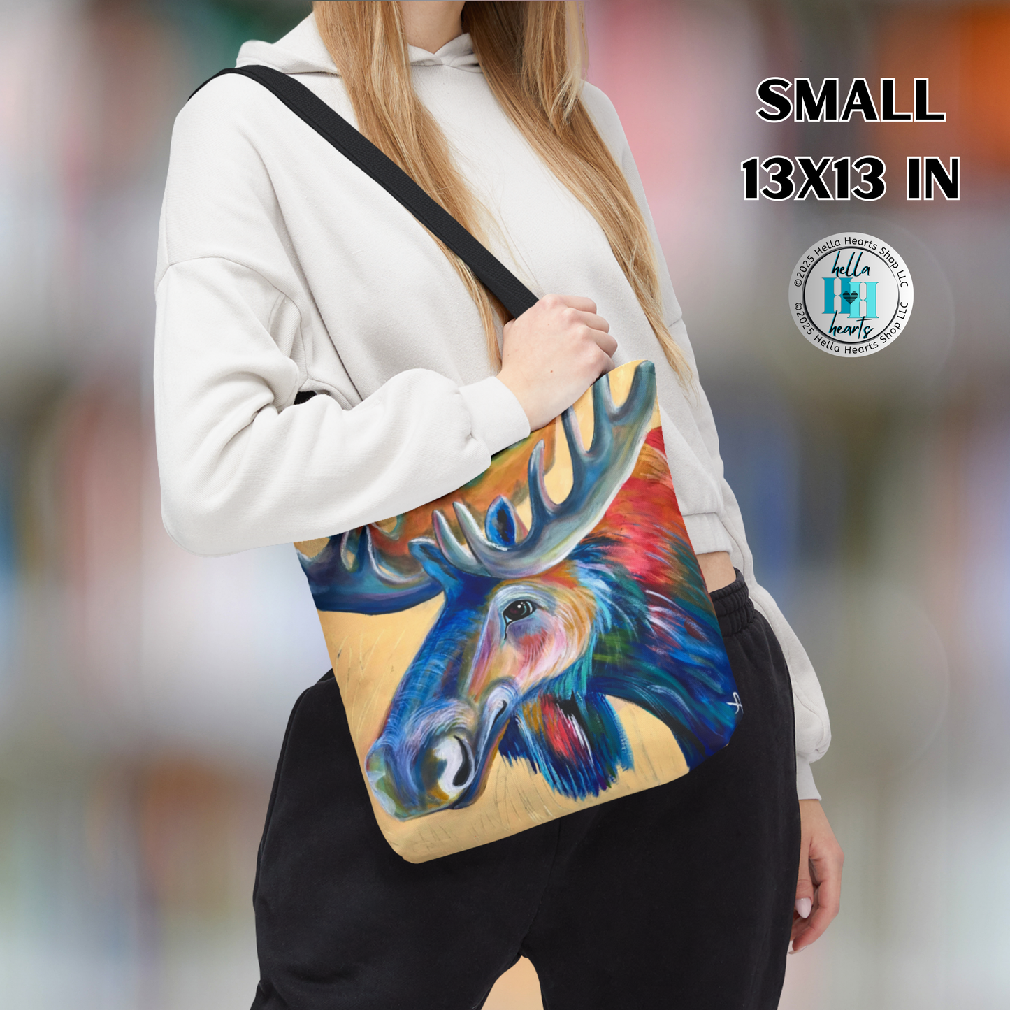 Moose Tote Bag - Original Art, Water Moose from Mama Mosaic Artworks - 3 Sizes